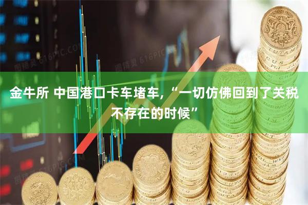 金牛所 中国港口卡车堵车, “一切仿佛回到了关税不存在的时候”