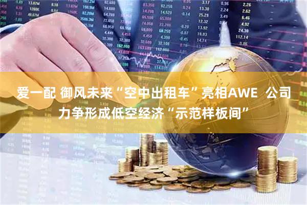 爱一配 御风未来“空中出租车”亮相AWE  公司力争形成低空经济“示范样板间”