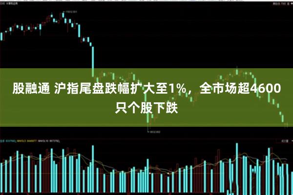 股融通 沪指尾盘跌幅扩大至1%，全市场超4600只个股下跌