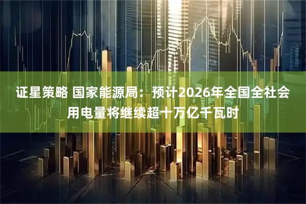 证星策略 国家能源局:预计2026年全国全社会用电量将继续超十万亿千瓦时